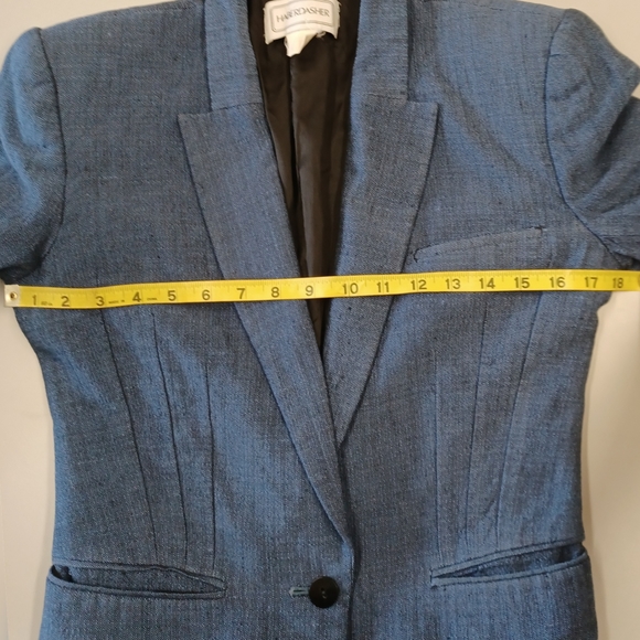 RESTORED 1940s Style Linen Blend Blazer (see measurements!) - Picture 8 of 15